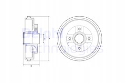 Delphi DELBF630#AC-PPPP+K Brake drums 2pcs subaru suzuki rear 09 2003> del #petrolhead pro+ kit10