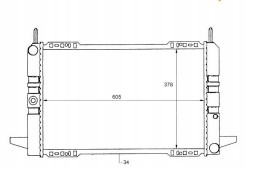 NRF PRO/50111 NRF Engine cooler ford scorpio i 1.8/2.0 04.85-09. + Collision assistant #34