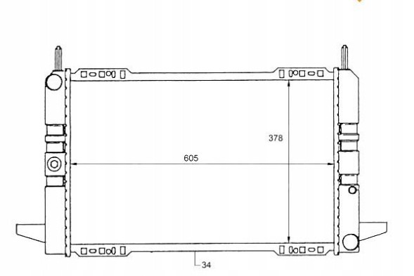 NRF PRO/50111 NRF Engine cooler ford scorpio i 1.8/2.0 04.85-09. + Collision assistant #34