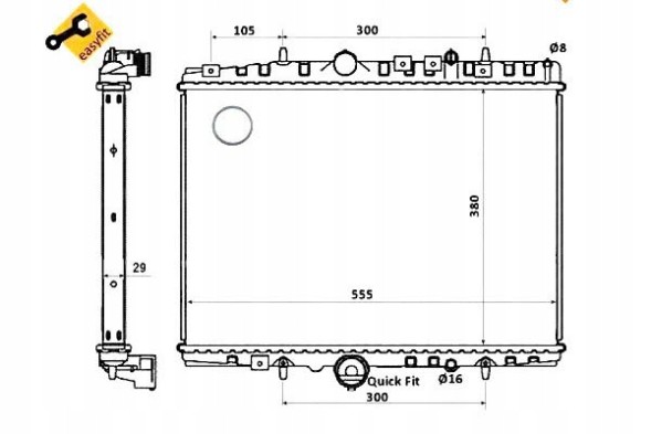 NRF PRO/58347 NRF Engine cooler citroen c5 c5 and peugeot 406 607 + collision assistant #34