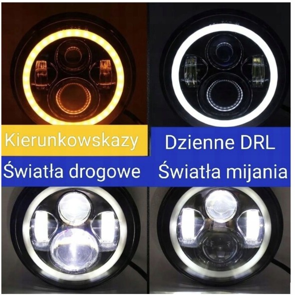 CHINA  Suzuki samurai led lamps 7'' rings lamps angel eyes daily drl homologation