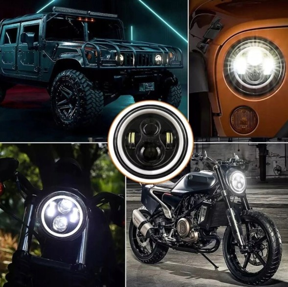 CHINA  Suzuki samurai led lamps 7'' rings lamps angel eyes daily drl homologation