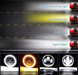 CHINA Suzuki samurai led lamps 7'' rings lamps angel eyes daily drl homologation