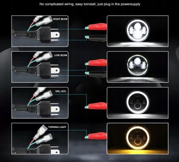 CHINA  Suzuki samurai led lamps 7'' rings lamps angel eyes daily drl homologation