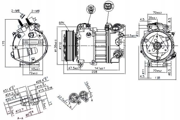 Nissens  Air conditioning compressor jaguar xf xf sportbrake xj + driver assistant #31