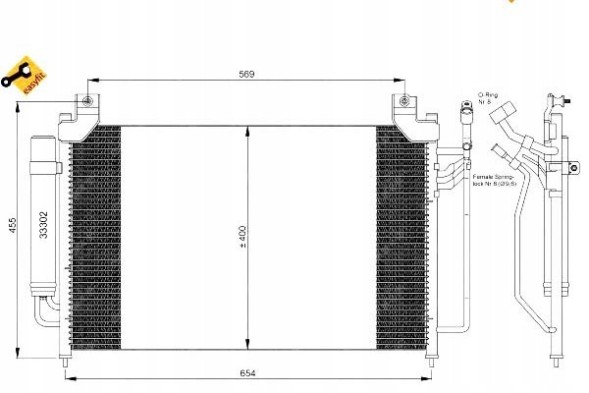 NRF PRO/35881 NRF Air conditioning condenser mazda cx-7 07- nrf + collision assistant #34