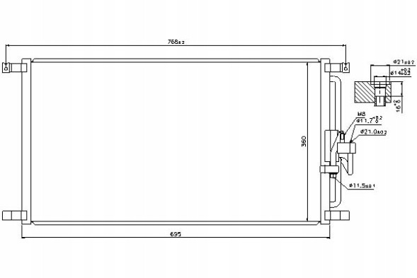 Nissens  Air conditioning condenser jaguar xk 8 4.0/4.2 03.96-1 + collision assistant #34