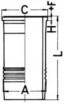 Kolbenschmidt 89567110 Cylinder sleeve kolbenschmidt 89567110 9.8d midr 06.20.45 honowana 92-