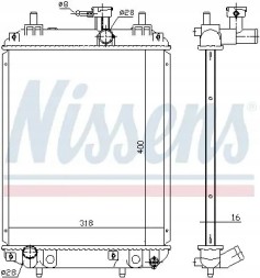 Nissens 617549 Water cooler 617549 nissens daihatsu subaru