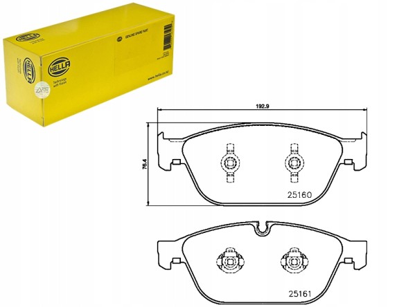 Hella 8DB 355 016-021 Hella pagid brake pads t2092