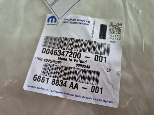 Fiat OE Magistrala płynu chłodzącego 46347200 / 68518834AA Fiat Fiorino 07-21 Coolant bus 46347200 / 68518834aa fiat fiorino 07-21