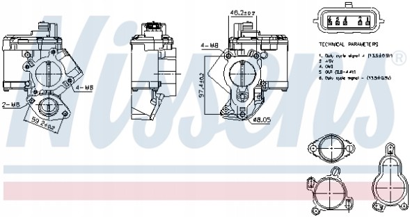 Nissens 98463 Nissens egr valve 98463
