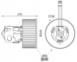 Mahle AB 150 000S Blower air supply fan ab 150 000s mahle