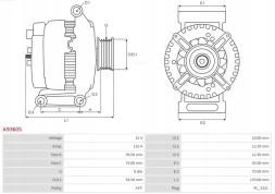 AS-PL A9360S Alternator a9360s as-pl