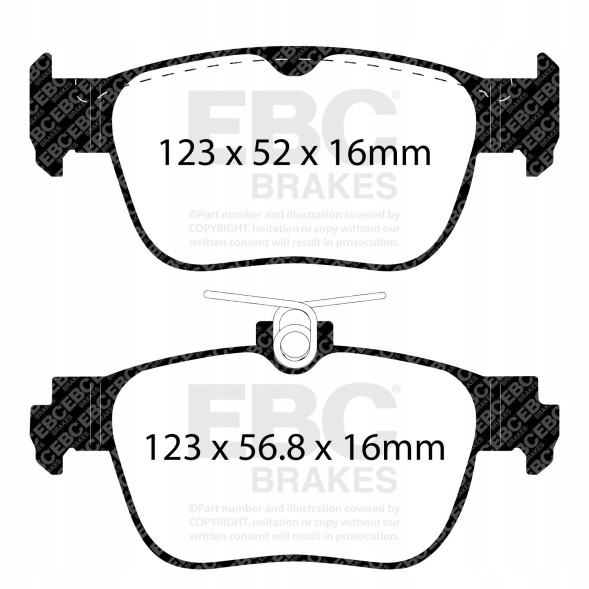 EBC DP22440 Ebc green stuff pads rear - audi a3 8y, formentor, leon, octavia, golf mk8