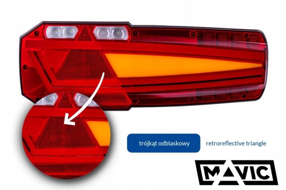 Horpol  Combined rear lamp mavic with reflective triangle left lzd 2650