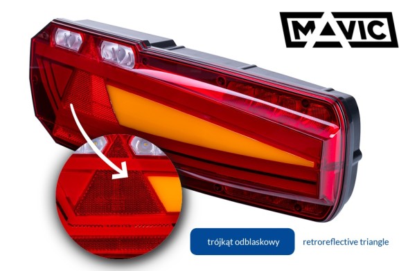 Horpol  Combined rear lamp mavic with reflective triangle left lzd 2650