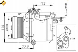 NRF NRF32165(iMOTO) Saab nrf air conditioning compressor + driver's essential #37