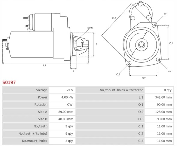 AS-PL  Starter scania k93 k113