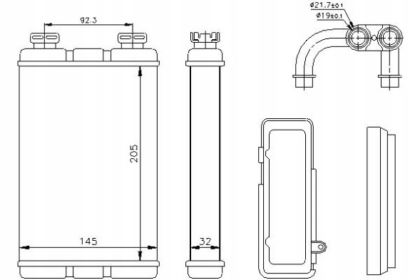 Nissens PRO/70520 NIS Heater (205x145x32) bmw 3 (e36) 1.6-2.5 01.94 + collision assistant #34
