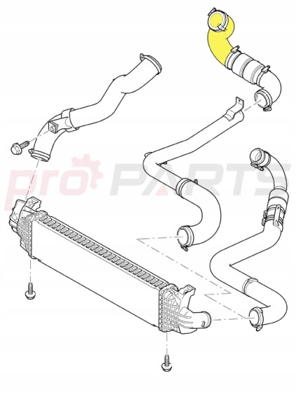 Proparts Krawczyk  Intercooler hose pipe ford kuga 2.0 tdci 1525263