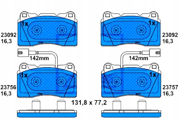 ATE  Ate set of brake pads front alfa romeo giuliett + driver assistant #28