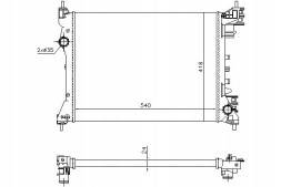 Nissens  Engine cooler alfa romeo mito fiat doblo opel + collision assistant #34