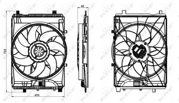 NRF 47849 Radiator fan 47849 nrf