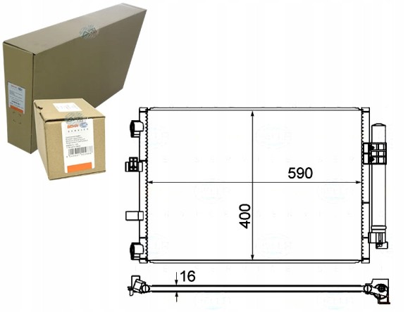 Behr Hella Service PRO/8FC 351 344-554 BRH Condenser air conditioning cooler [BEHR HELLA] + collision assistant #34
