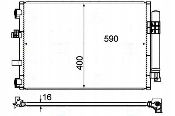 Behr Hella Service PRO/8FC 351 344-554 BRH Condenser air conditioning cooler [BEHR HELLA] + collision assistant #34