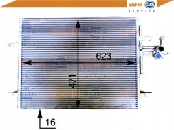 Behr Hella Service 8FC 351 343-141 BRH/GIFT Condenser air conditioning cooler [BEHR HELLA] + driver assistant #31