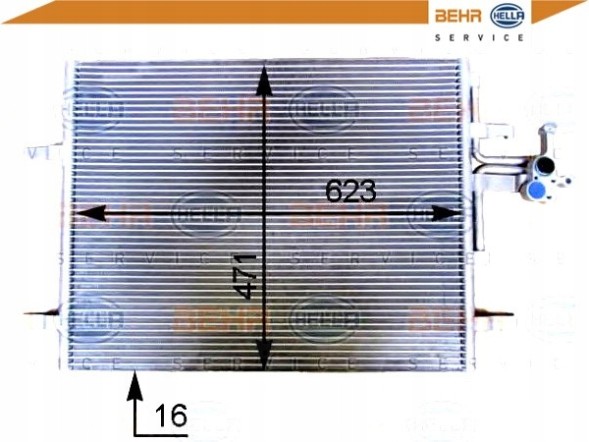 Behr Hella Service 8FC 351 343-141 BRH/GIFT Condenser air conditioning cooler [BEHR HELLA] + driver assistant #31