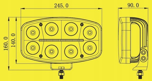 Skyled  Far-range headlamp skyled jumbo acetan black full led