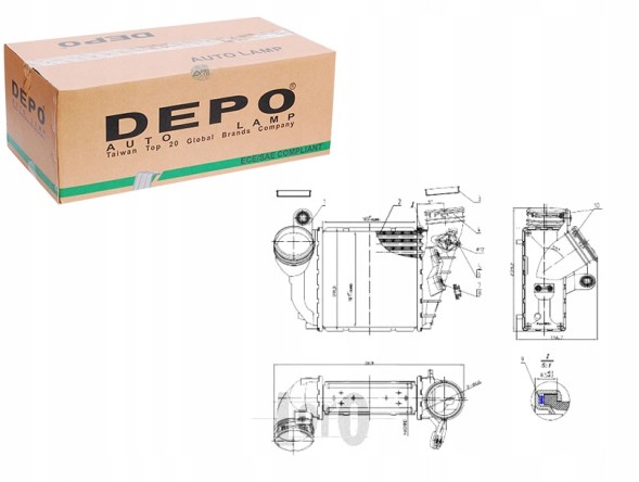 Depo 053-018-0008 Intercooler depo 1j0145803ab 1j0145803n + driver's kit #35