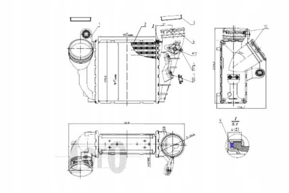 Depo 053-018-0008 Intercooler depo 1j0145803ab 1j0145803n + driver's kit #35