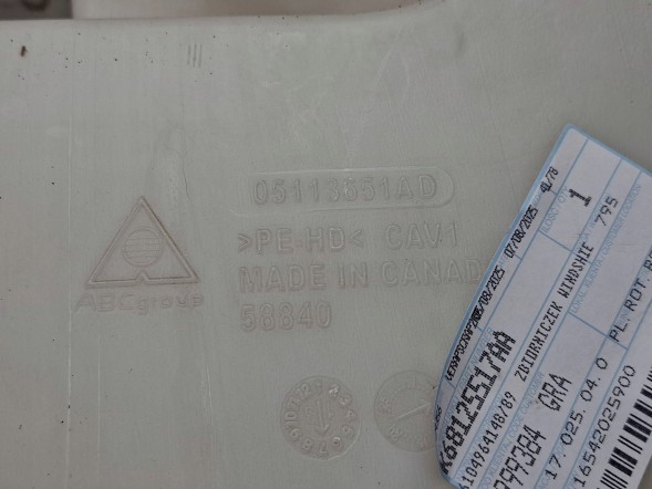 Chrysler OE 05113651AD Washer reservoir lancia voyager chrysler voyager caravan 11-