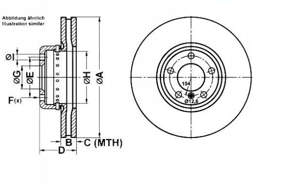 ATE  Ate 24.0130-0233.2 brake disc (1 pc)