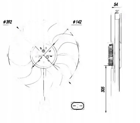 NRF 47926 Radiator fan 47926 nrf