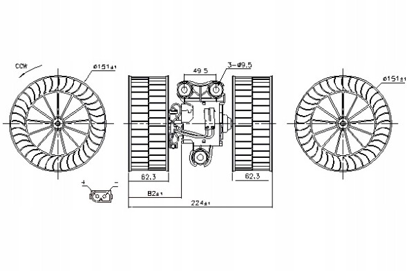 Nissens  Blower fan mercedes viano w639 vito mixto w639 vito w639