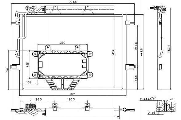 Nissens PRO/940325 NIS Air conditioning condenser mercedes cls (c219) e t-mod + collision assistant #34