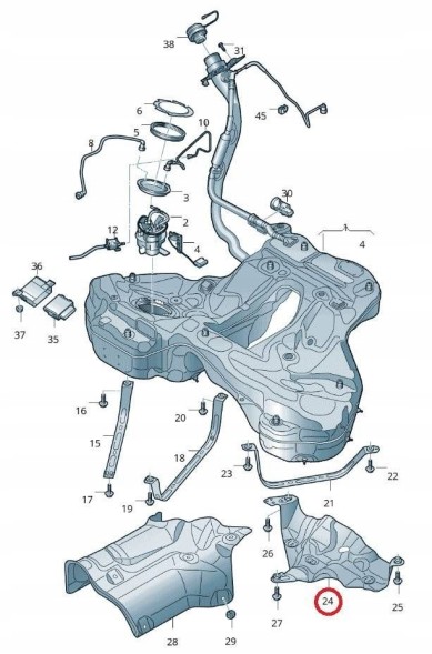 Audi OE  Audi a6 rs6 a7 rs7 c8 2018-2024 lower cover fuel tank support 4k oe