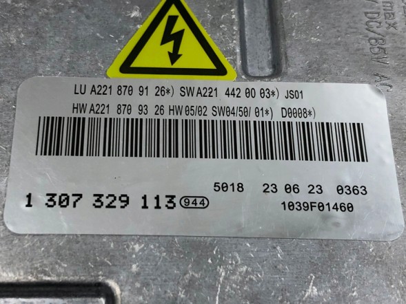 WOLLER 2218709126 1307329113 Xenon led headlight driver module for mercedes benz s w221 cl w216