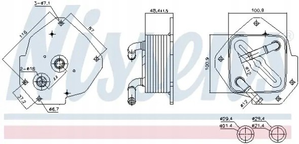 Nissens 91456 Engine oil cooler 91456 nissens mazda 3