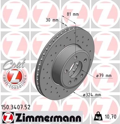 Zimmermann  Zimmermann brake disc 150.3407.52