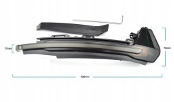 WOLLER 8X0.949.101.A 8X0.949.102.A Dynamic led dynamic directions in mirror right left for audi a1 8x 2011-18