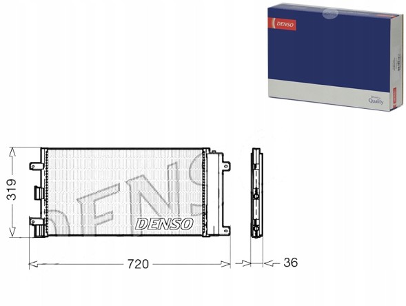 Denso PRO/DCN09042 DEN Air conditioning condenser fiat doblo cargo 1.4/ + collision assistant #34