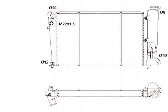 NRF  Cooler citroen xsara zx expert 1,4 1,8 1,9 1,9d + collision assistant #34