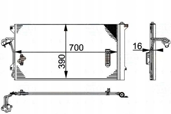 Behr Hella Service 85909643 BRH Brh8fc 351 317-464 condenser behr hella 7l0820411g + driver assistant #33