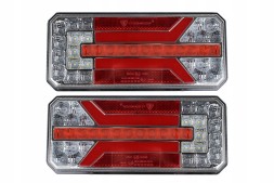 CHINA 66052 LAMPY TYLNE LEDOWCA Led combined led rear lamps 12-24v 5 functions dynamic steering set.