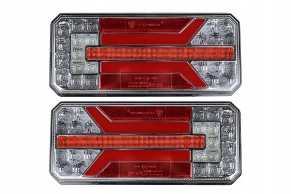 CHINA 66052 LAMPY TYLNE LEDOWCA Led combined led rear lamps 12-24v 5 functions dynamic steering set.
